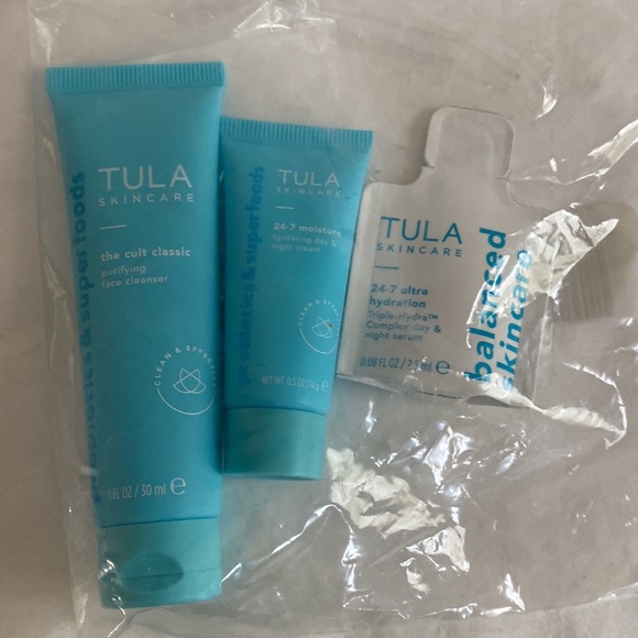 TULA 3p Cleanser Moisturizer Serum $50 Value NIP - Picture 2 of 5